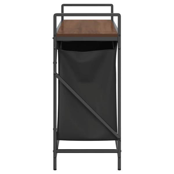 Wäschekorb 2 Fächer mit Ablage Braun Eichen-Optik