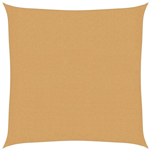 Sonnensegel 160 g/m² Quadratisch Sandfarbe 2,5x2,5 m HDPE