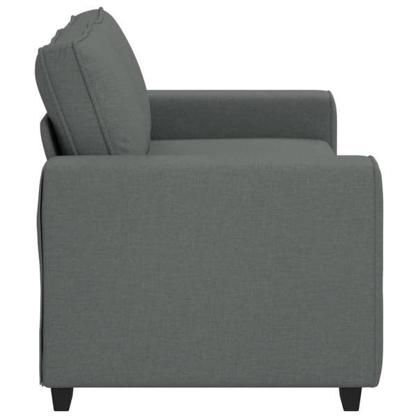 2-Sitzer-Sofa Dunkelgrau 140 cm Stoff