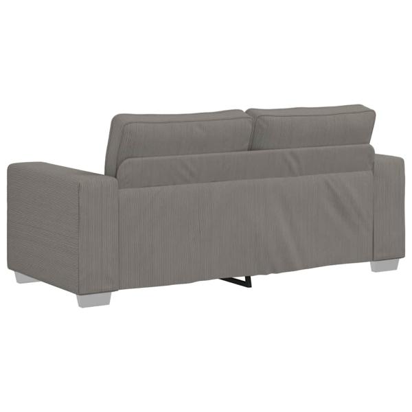 Zweisitzer-Sofa Hellgrau 140 cm Cordstoff