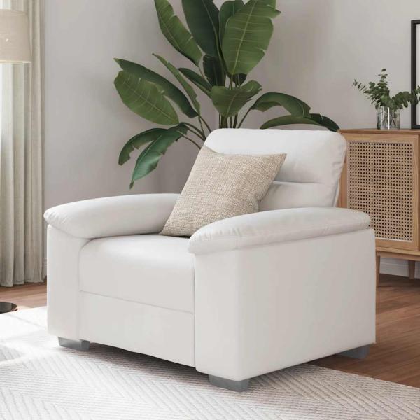 ARDEBO.de - Sessel Weiß 60 cm Kunstleder