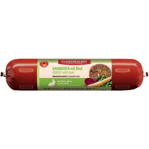 ARDEBO.de Fleischeslust Classic Kaninchen mit Rind & Erbse, Birne & roter Bete 800g 