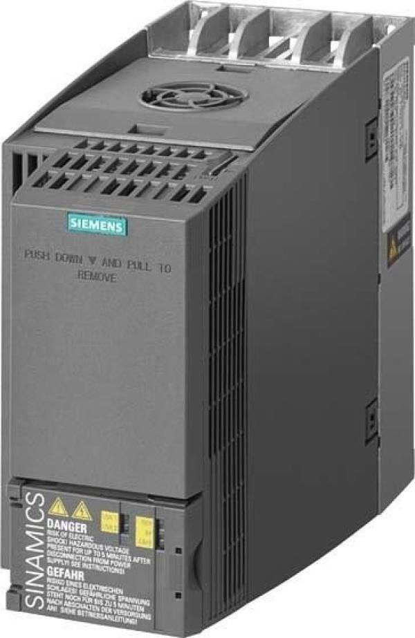 ARDEBO.de Siemens 6SL3210-1KE21-7AF1 SINAMICS G120C Bemessungsleistung 3AC 380-480 V +10/-20% 47-63 Hz geringe Überlast: 7,5 kW bei 150% 3 s, 110% 57 s, 100% 240 s hohe Überlast: 5,5 kW bei 200% 3 s, 150% 57 s, 100% 240 s