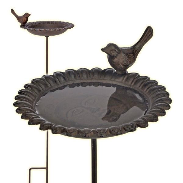 ARDEBO.de - HI Gusseisernes Vogelbad Braun