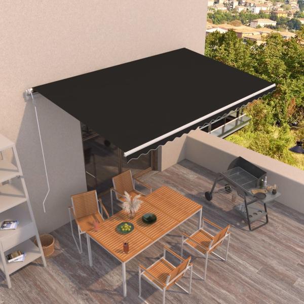 ARDEBO.de - Markise Automatisch Einziehbar 500x350 cm Anthrazit