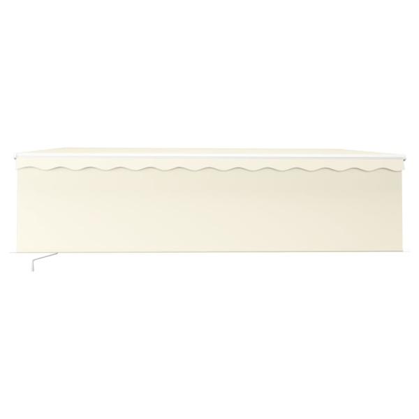 Markise Manuell Einziehbar mit Rollo 5x3 m Creme