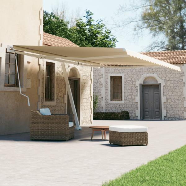 ARDEBO.de - Standmarkise Manuell Einziehbar 500x300 cm Creme