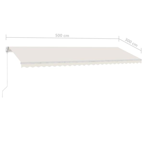 Standmarkise Manuell Einziehbar 500x300 cm Creme