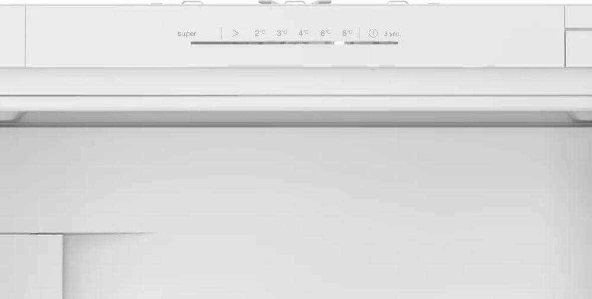 Siemens KI82LNSE0 iQ100 Einbaukühlschrank mit Gefrierfach, Nischenhöhe 177,5 cm, 280 L, Schleppscharnier, super Cooling, safety Glas, vario Zone