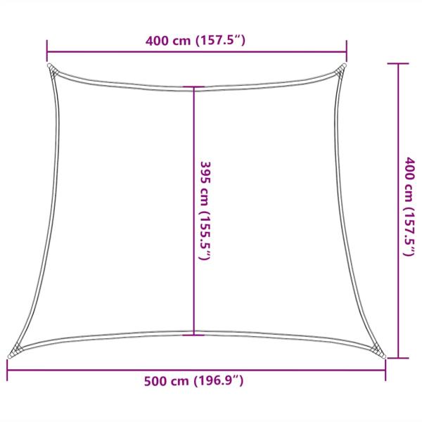 Sonnensegel 160 g/m² Trapezform Schwarz 4/5x4 m HDPE