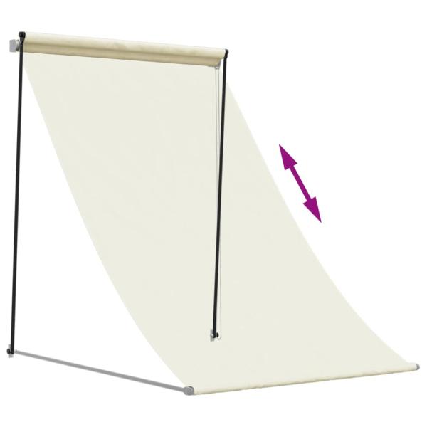 Markise Einziehbar Creme 100x150 cm Stoff und Stahl