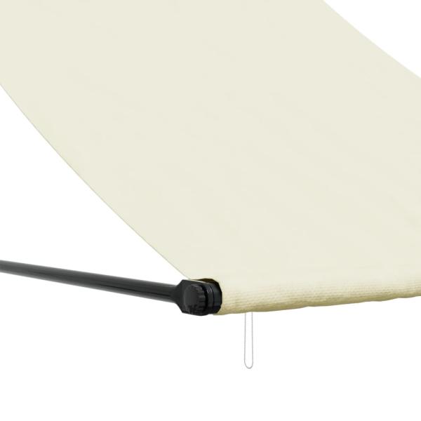 Markise Einziehbar Creme 100x150 cm Stoff und Stahl