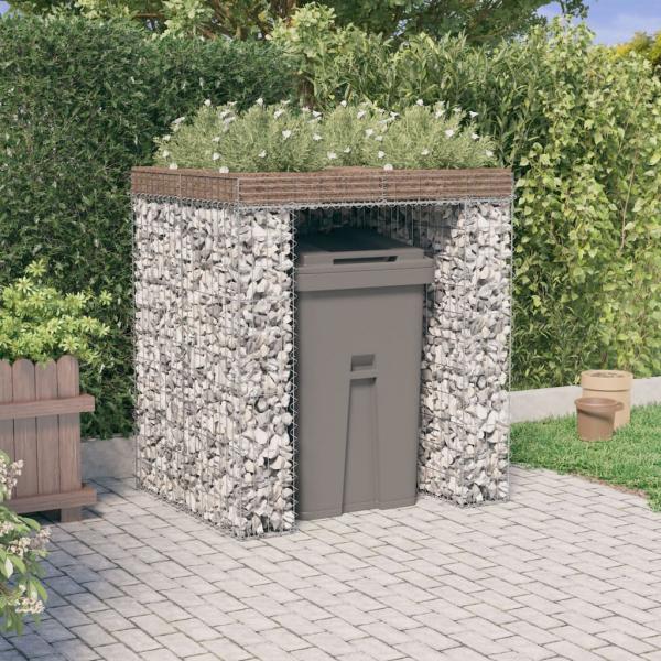 ARDEBO.de - Gabionen-Mülltonnenbox 110x91x120 cm Verzinktes Eisen