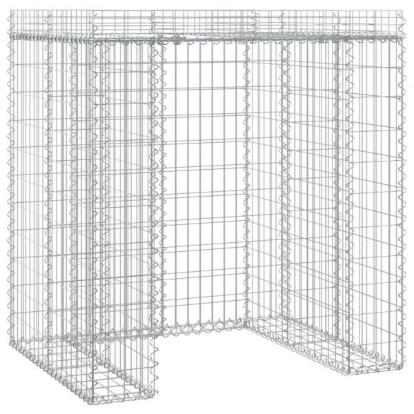 Gabionen-Mülltonnenbox 110x91x120 cm Verzinktes Eisen