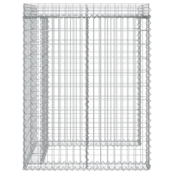 Gabionen-Mülltonnenbox 110x91x120 cm Verzinktes Eisen