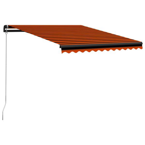 ARDEBO.de - Einziehbare Markise Handbetrieben 300 x 250 cm Orange und Braun