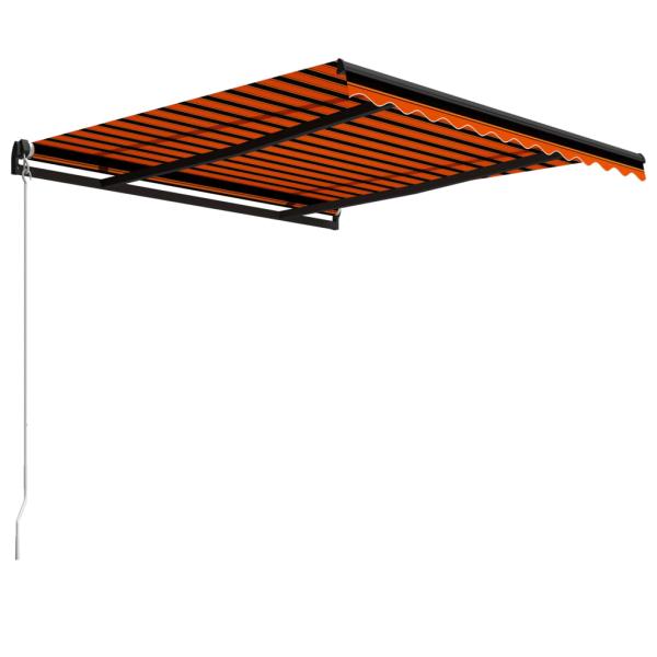 Einziehbare Markise Handbetrieben 300 x 250 cm Orange und Braun