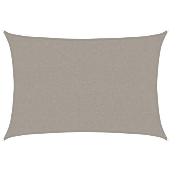 Sonnensegel 160 g/m² Rechteckig Hellgrau 2,5x3,5 m HDPE