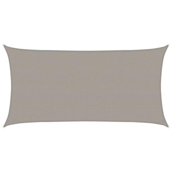 Sonnensegel 160 g/m² Rechteckig Hellgrau 2,5x4,5 m HDPE