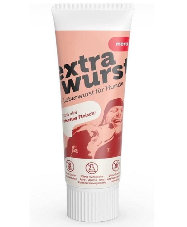 ARDEBO.de Mera Dog Extrawurst Leberwurst Klassik 75g                   