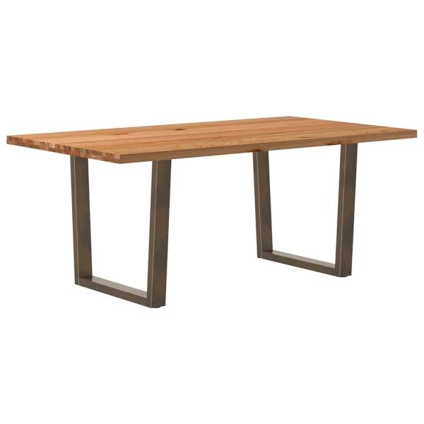 ARDEBO.de - Esstisch mit Baumkanten 180x100x74 cm Massivholz Eiche