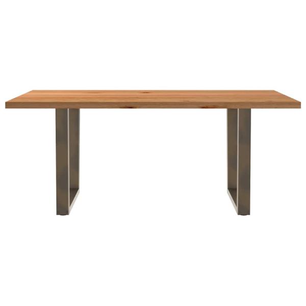 Esstisch mit Baumkanten 180x100x74 cm Massivholz Eiche