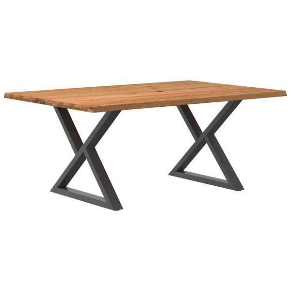 ARDEBO.de - Esstisch mit Baumkanten Hellbraun 180x120x74cm Massivholz Eiche