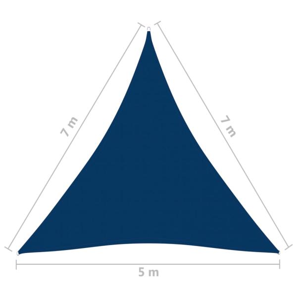 Sonnensegel Oxford-Gewebe Dreieckig 5x7x7 m Blau