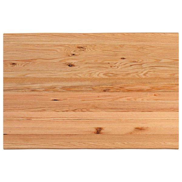 Esstisch mit Baumkanten Hellbraun 180x120x74cm Massivholz Eiche