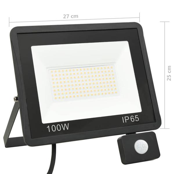LED-Fluter mit Sensor 100 W Kaltweiß