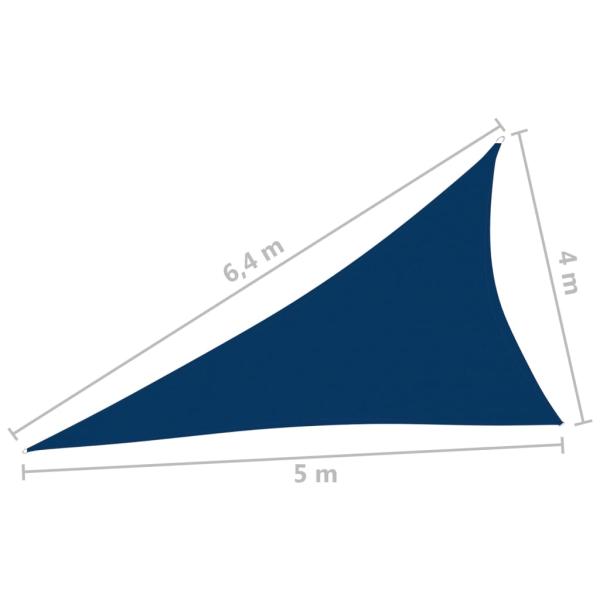 Sonnensegel Oxford-Gewebe Dreieckig 4x5x6,4 m Blau