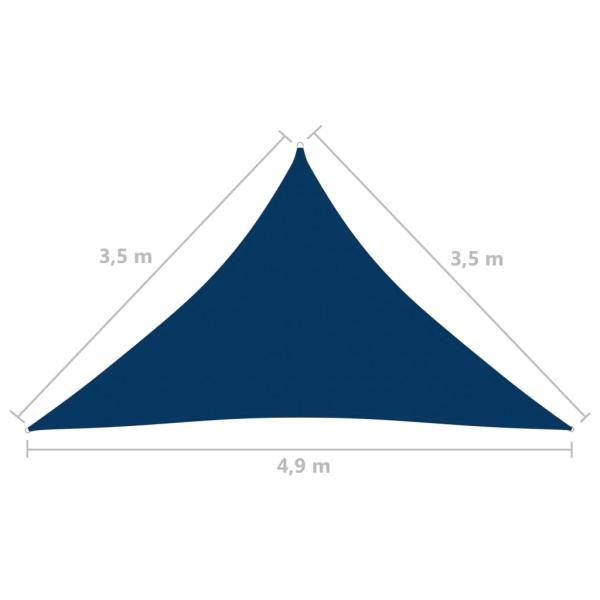 Sonnensegel Oxford-Gewebe Dreieckig 3,5x3,5x4,9 m Blau