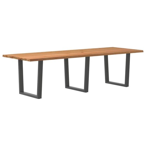 Esstisch mit Baumkanten 280x100x74 cm Massivholz Eiche