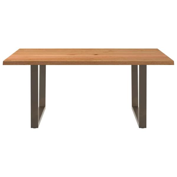 Esstisch mit Baumkanten 180x120x74 cm Massivholz Eiche