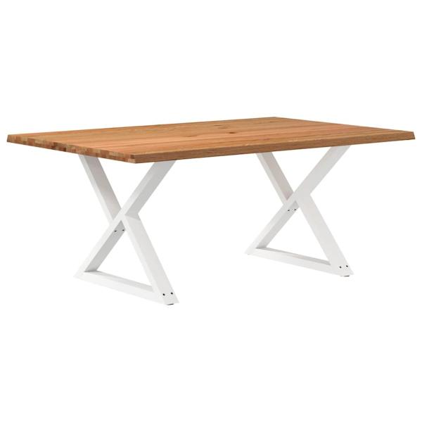 ARDEBO.de - Esstisch mit Baumkanten Hellbraun 180x120x74cm Massivholz Eiche