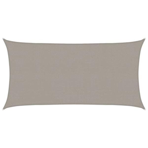Sonnensegel 160 g/m² Rechteckig Hellgrau 2,5x5 m HDPE