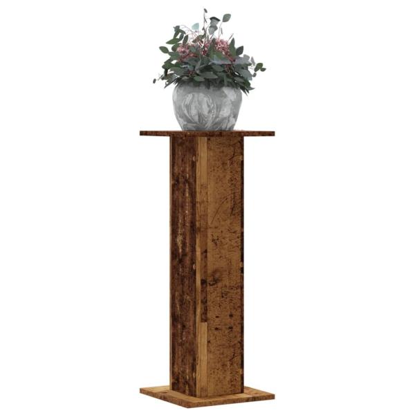 ARDEBO.de - Pflanzenständer 2 Stk. Altholz-Optik 30x30x80 cm Holzwerkstoff