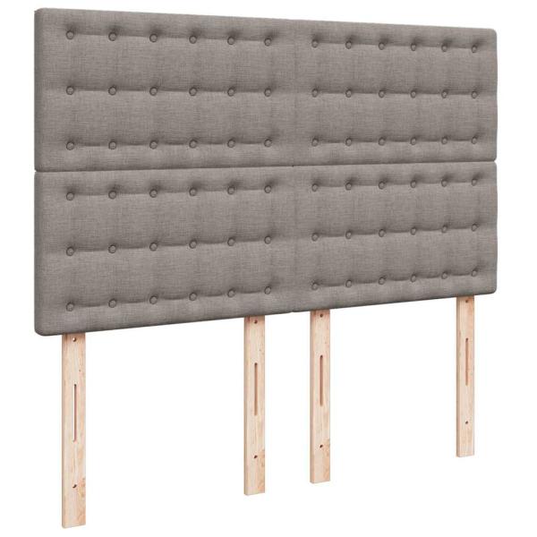 Ottoman-Bett mit Matratze Taupe 140x190 cm Stoff