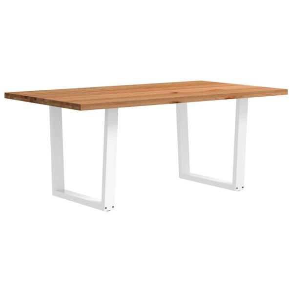 Esstisch mit Baumkanten 180x100x74 cm Massivholz Eiche