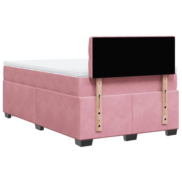 Boxspringbett mit Matratze Rosa 120x200 cm Samt