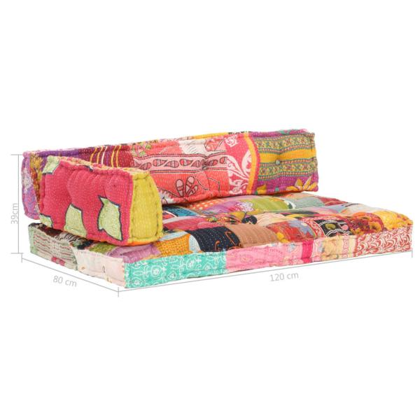 Palettensofa-Auflage Mehrfarbig Stoff Patchwork