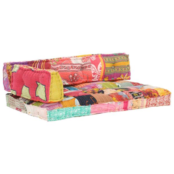 Palettensofa-Auflage Mehrfarbig Stoff Patchwork
