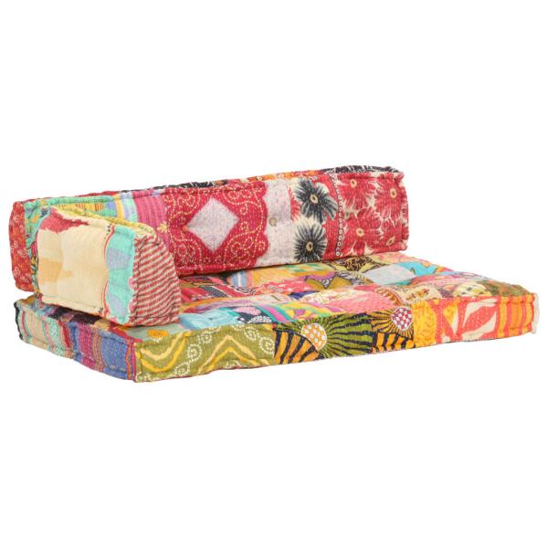 Palettensofa-Auflage Mehrfarbig Stoff Patchwork