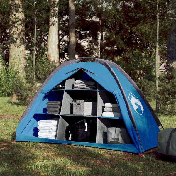 ARDEBO.de - Camping-Organizer-Zelt 9 Fächer Blau Wasserdicht