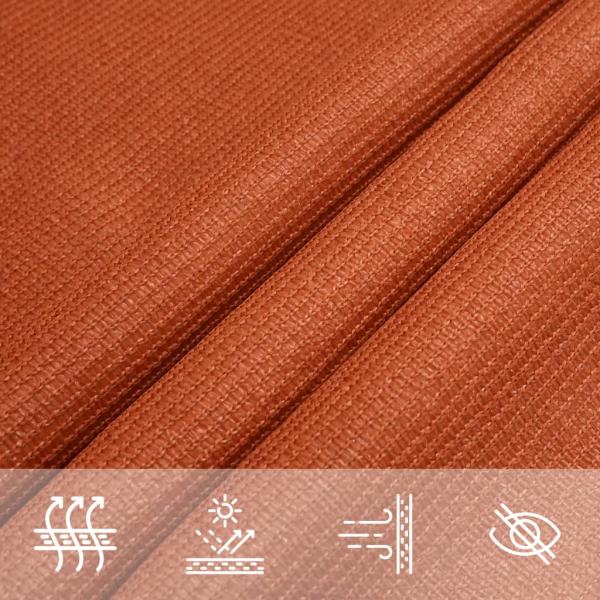 Sonnensegel 160 g/m² Quadratisch Orange 7x7 m HDPE