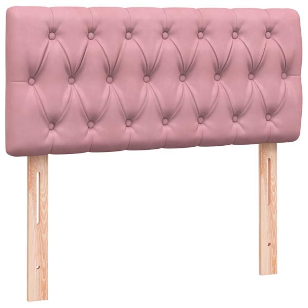 Boxspringbett mit Matratze Rosa 90x220 cm Samt