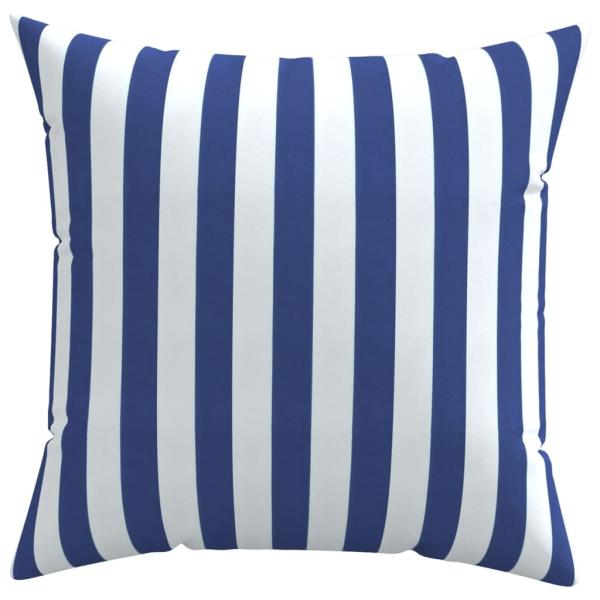 ARDEBO.de - Zierkissen 4 Stk. Blau & Weiß Gestreift 60x60 cm Stoff