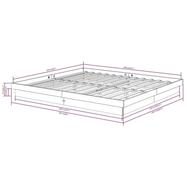 Massivholzbett ohne Matratze 160x200 cm