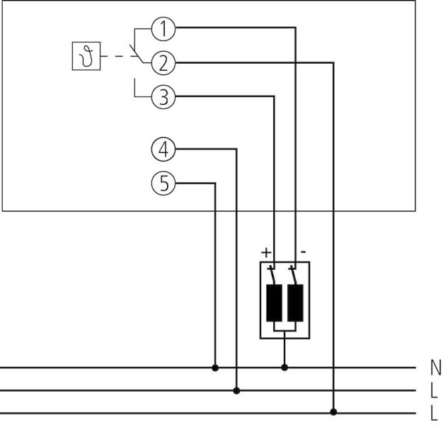Theben RAMSES 725 Analog-Uhrenthermostat, Wechsler, IP 20, weiß (7250030)
