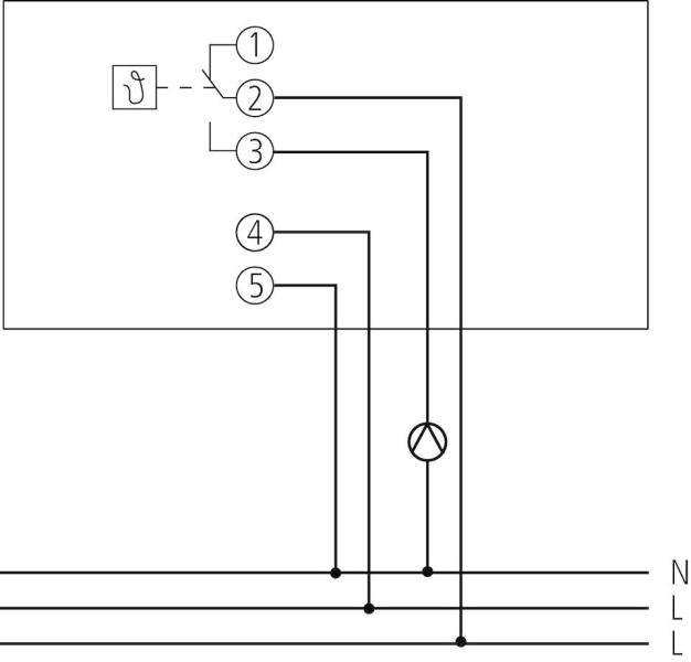 Theben RAMSES 725 Analog-Uhrenthermostat, Wechsler, IP 20, weiß (7250030)